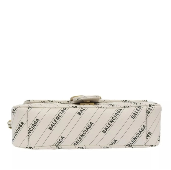 Gucci X BALENCIAGA Calfskin Matelasse Logo Print Small GG Marmont Shoulder Bag - Picture 4 of 17